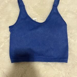 90 Degree Blueish Purple Ribbed Tank Top